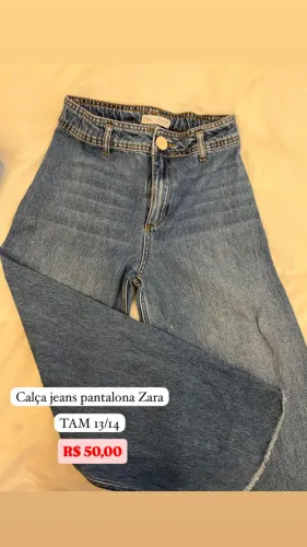 Calça jeans wide leg zara