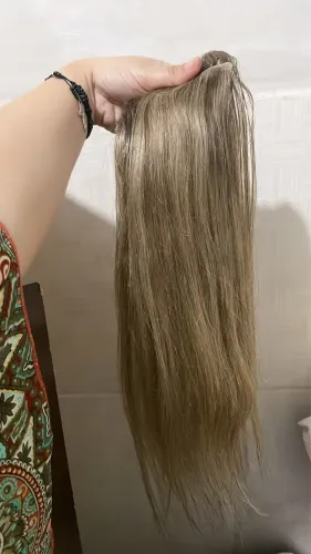 Mega hair 60cm cabelo humano loiro pérola 150g
