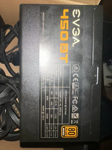Fonte EVGA 450W 90plus bronze USADA 