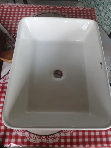 Cuba lavabo banheiro cerâmica louça 48x37x14