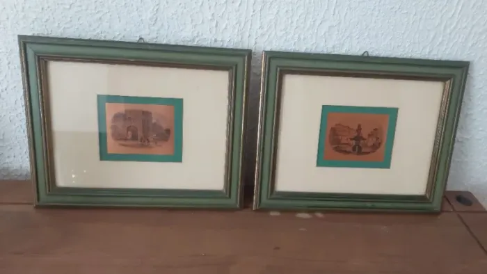 Quadros italianos placas de cobre Roma