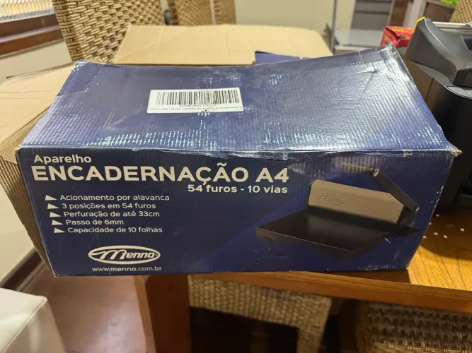 Aparelho de encadernação 10 vias 54 folhas menno