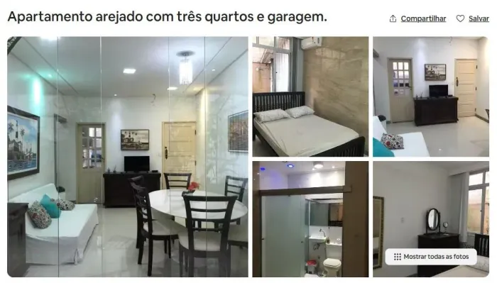 Apartamento na Barra arejado com três quartos e garagem - Aluguel por período