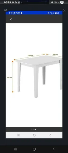 Mesa branca retangular madeira 250 reais