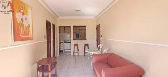 Apartamento semi mobiliado com 1 quarto, garagem e portaria 24 horas, pronto para morar