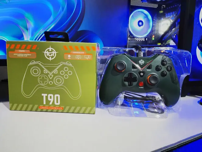 Controle gamer TGT T90 verde novo