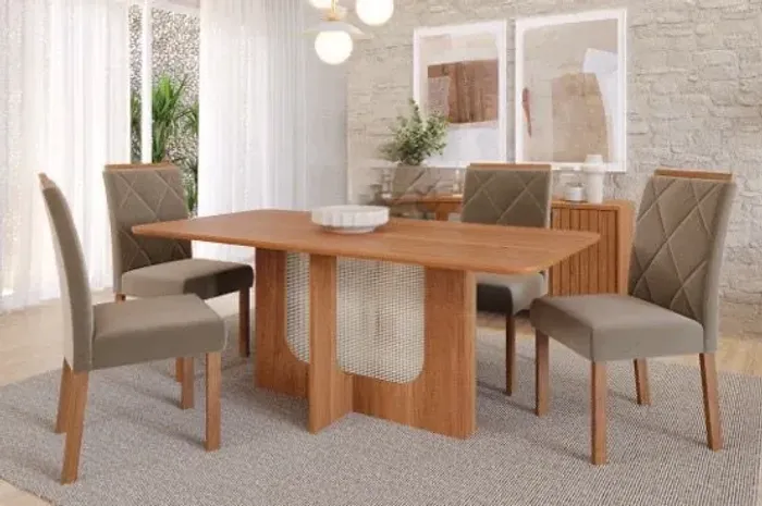 Mesa de Jantar 4 Cadeiras Laura t43