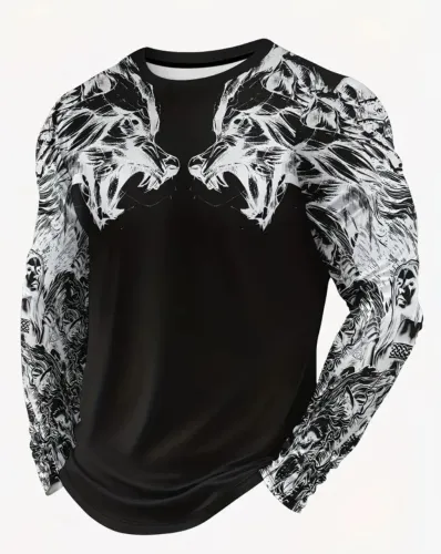 camisa manga longa dryfit macio lobo veste gg