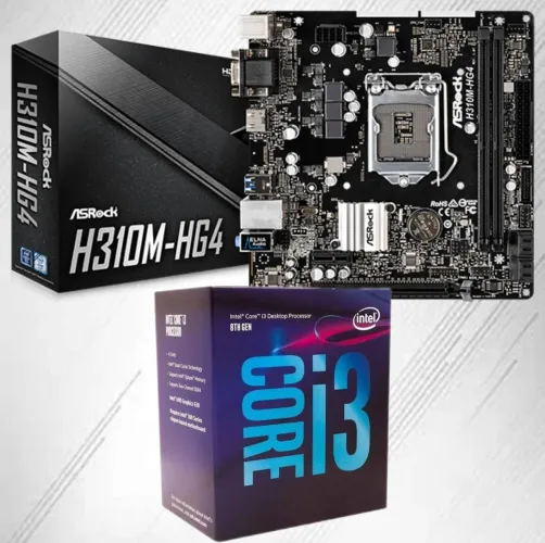 KIT PC INTEL CORE I3 8100 + ASROCK H310M-HG4