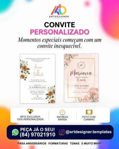  Convite Personalizado para Seu Momento Especial