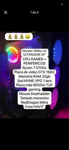 Vendo PC GAMER OU TROCO POR IPHONE + VOLTA