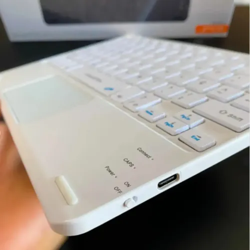 Teclado sem Fio com Mousepad Para Notebook