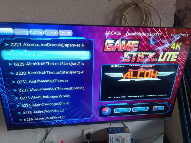 Vendo stick game com vários jogos