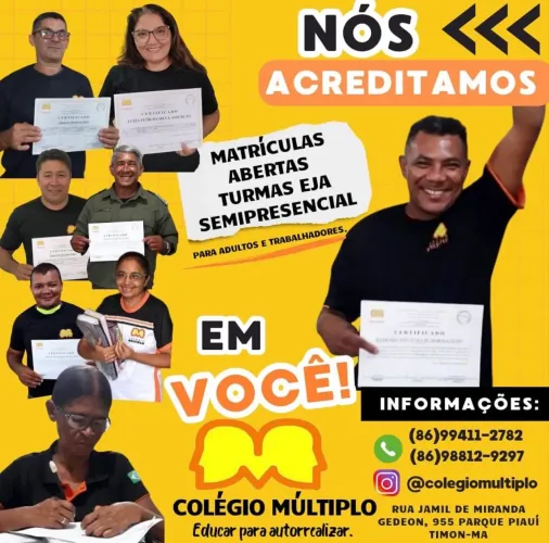 Conclua seu ensino fundamental e médio através de uma prova