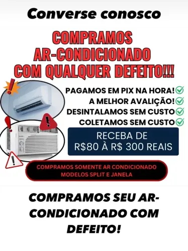 Ar-condicionado estragado ou velho
