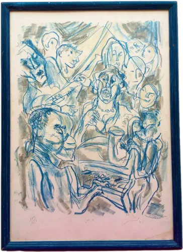 Quadro Boêmio Rio De Janeiro Bar Com Vidro. Arte, Pintura