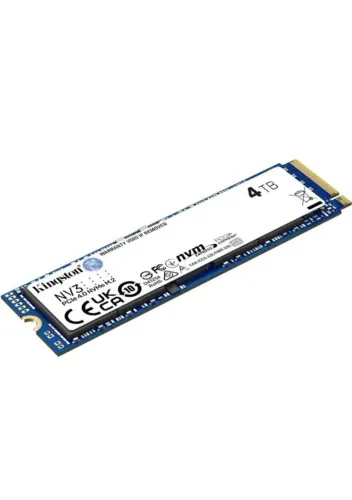 Kingston NV3 4TB M.2 2280 NVMe SSD | PCle 4.0 Gen 4x4 | Até 6000 MB/s | SNV3S/4000G