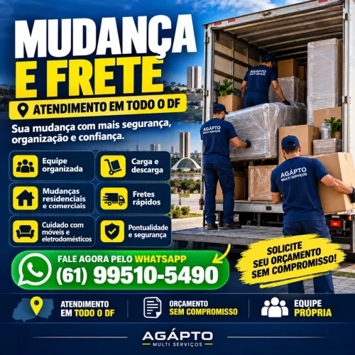 Mudança e frete em todo DF