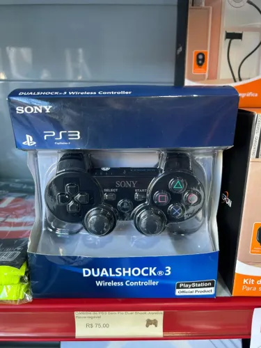 Controle de PS3 Sem Fio Dual Shock Joystick Recarregável