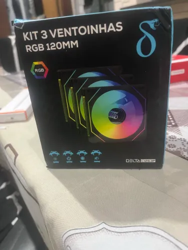 Kit 3 ventoinhas RGB 120MM
