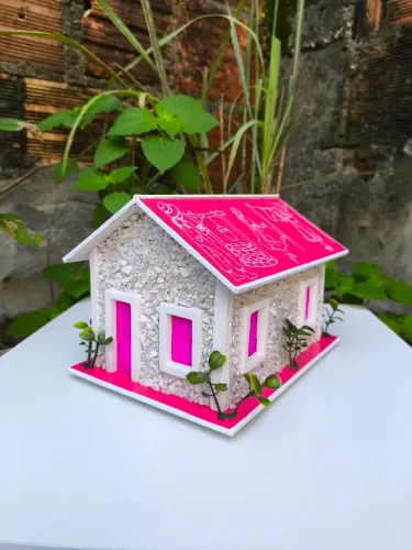 Cofre Artesanal Sustentável e Decoração Varejo e Atacado Rosa