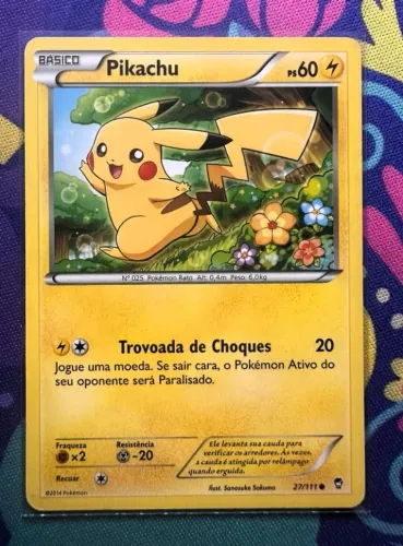 Carta Pikachu NM Punhos Furiosos Pokemon TCG