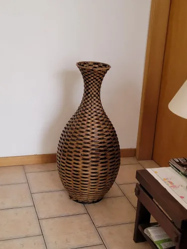 Vaso fibra trançada 85x38cm