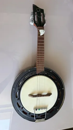 Banjo Luthier Azul Escuro (Elétrico) - Novo com Capa