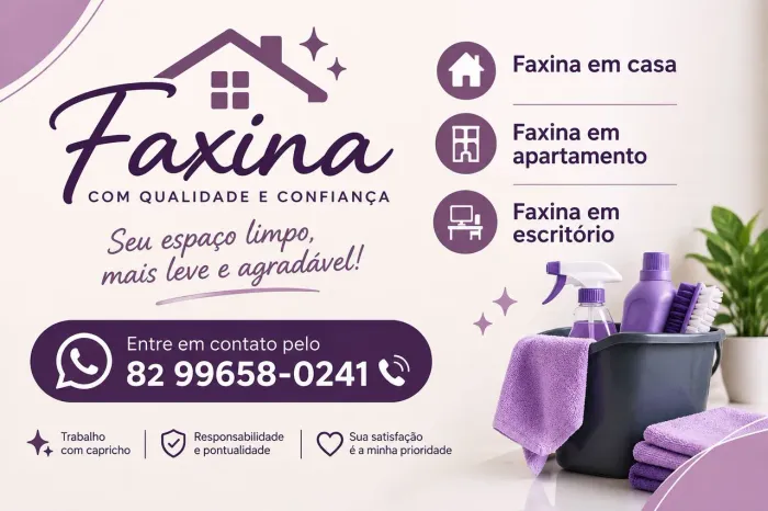 Faço faxinas 