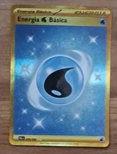 Card Pokémon energia de água dourada
