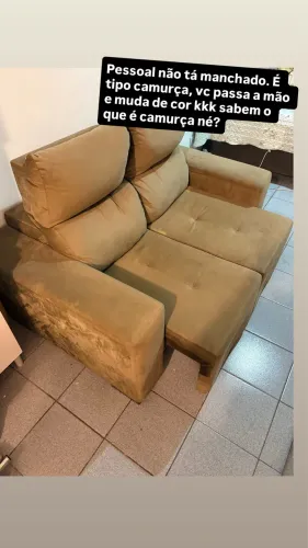 Sofá Retrátil e Reclinável 2 Lugares - Tecido Suede/Camurça - Muito Confortável