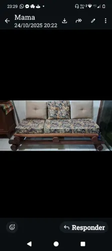 Sofa6em madeira de eucalipto tratado em orim6estafo de conservação