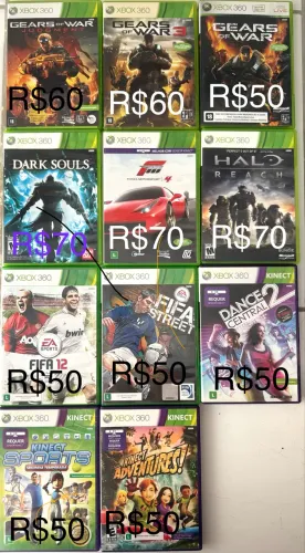 Jogos de Xbox 360 originais