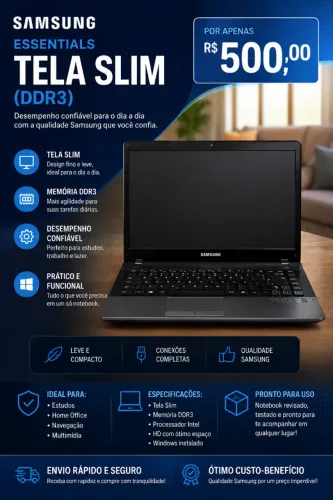 Notebook Samsung Essentials - Ótimo Estado!