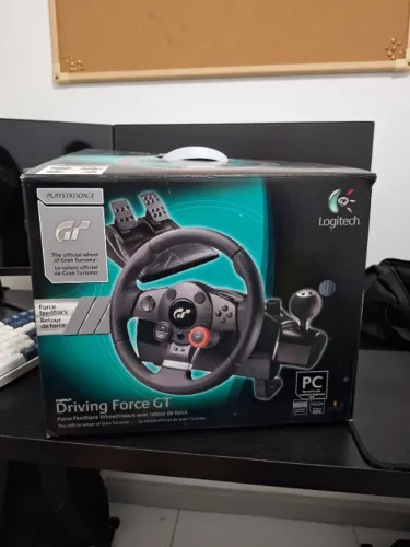 Kit Volante + Pedais Logitech Driving Force GT (novo)
