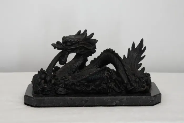 Estátua de dragão japonesa vintage bronze estatueta metalurgia escultura