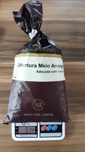 COBERTURA MEIO AMARGO GOBECHE ADOÇADO COM AÇÚCAR