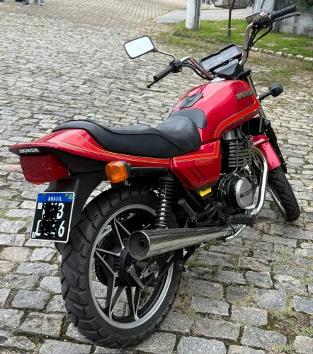 HONDA CB 450 S 1985 - PLACA PRETA DE COLECIONADOR