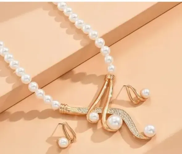 Conjunto feminino elegante Colar/brincos 