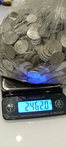 2,462 kg de moedas antigas de alumínio década de 50 e 60
