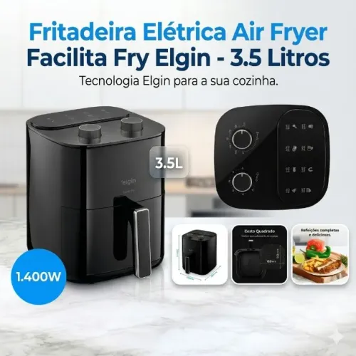 Fritadeira AirFryer Elgin Start Fry 127V - 3,5l - 1.400W