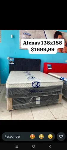 CAMA CASAL MOLAS ENSACADAS NOVA NA LOJA