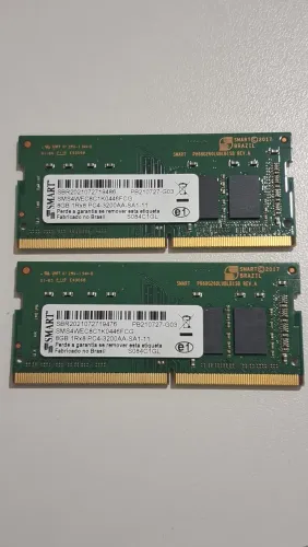 Kit Memória RAM Notebook 16GB DDR4 (2x 8GB) 3200MHz Smart Dual Channel