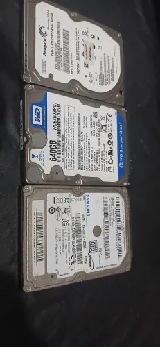 Lote 3 hds 2 de 640gb + 1 de 500gb 2.5 para notebook Playstation xbox games