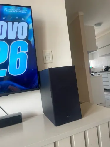 Sound bar Samsung HW B550 na garantia até novembro