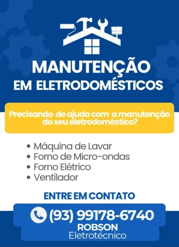FAÇO MANUTENÇÃO EM ELETRODOMÉSTICOS 