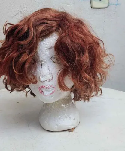 Peruca Cabelo Humano Ruiva