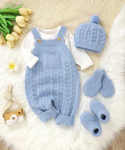 Conjunto da shein de malha, (4 peças) novo 1-3meses 