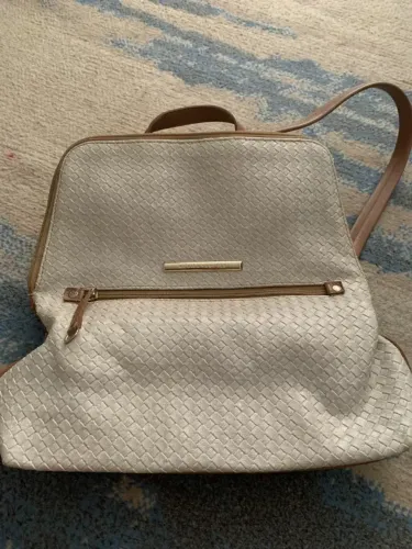 Bolsa Mônica Sanches trançada off-white