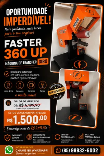 Máquina transfer giro 360